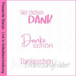 Danke - Embossingfolder